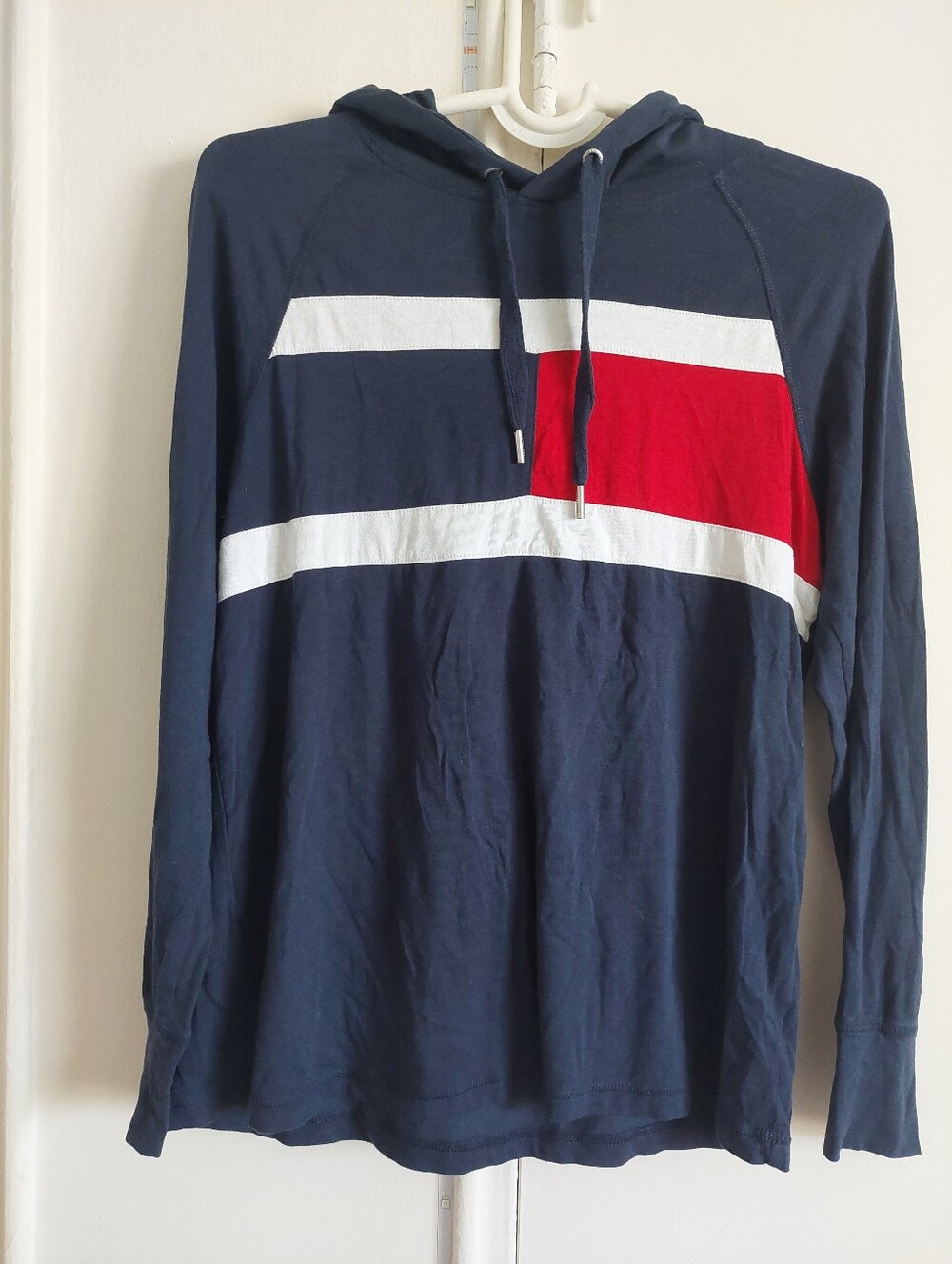 Tommy Hilfiger Sport Women’s Hooded Long Sleeve Top Navy Size M